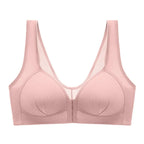 WTEMPO Plus Size Thin Non-steel Ring Front Buckle Cotton Bra Gathered Comfortable Underwear Soft Collection lingerie