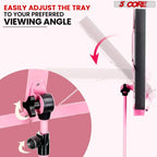 Adjustable All Metal Foldable Bookstand Portable Sheet Music Holder Pink Desktop Book Stands for Musical Instruments-MUS FLD PNK Lootquake LLC