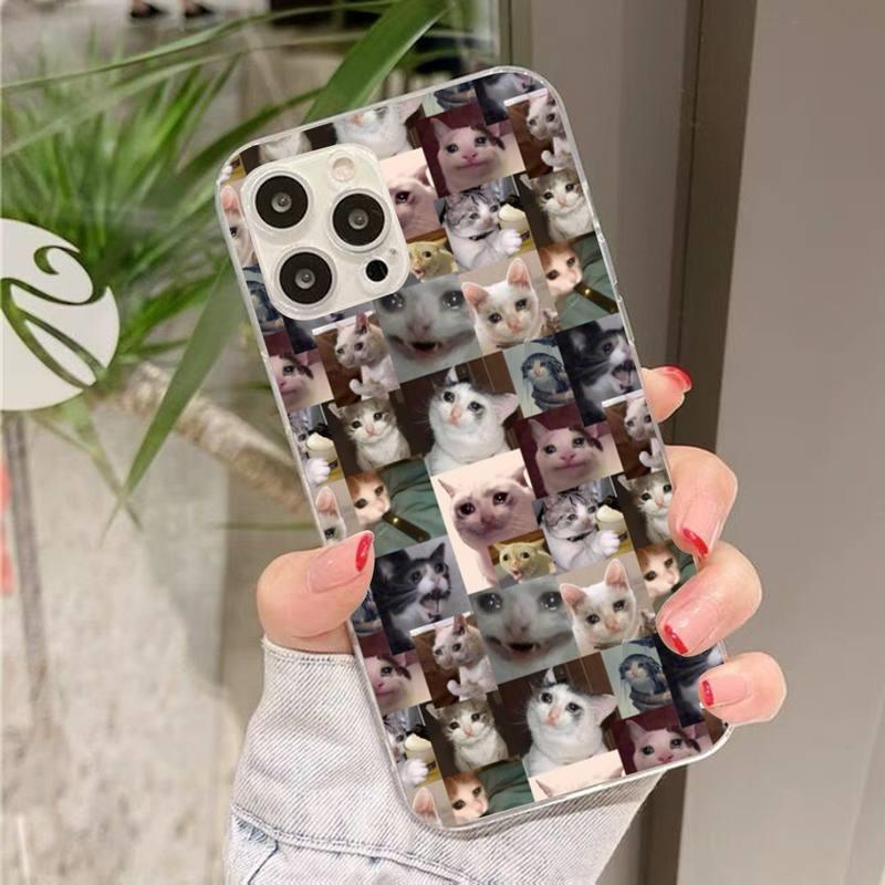 Crying Cat Memes Phone Case Mask Colorful Case For Cat Lovers For Iphone 7 And 8 In Moedern Design Stevvex