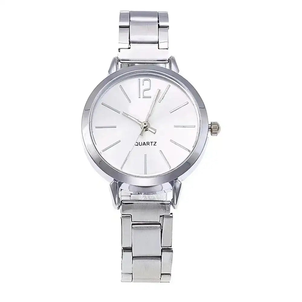 2pcs Set Watch Luxury Women Simple Dial Hollow Strap Fashion Gold Bracelet Quartz Wristwatch Student Ladies Watches Reloj Mujer