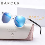 BARCUR Pink Fashion Round Sunglasses for Women – Polarized Comfortable UV400 Mirror Lense Lightweight PC Frame for Summer Travel Vacation & Holiday – Trendy Girls’ Gift Idea with Sweet Style