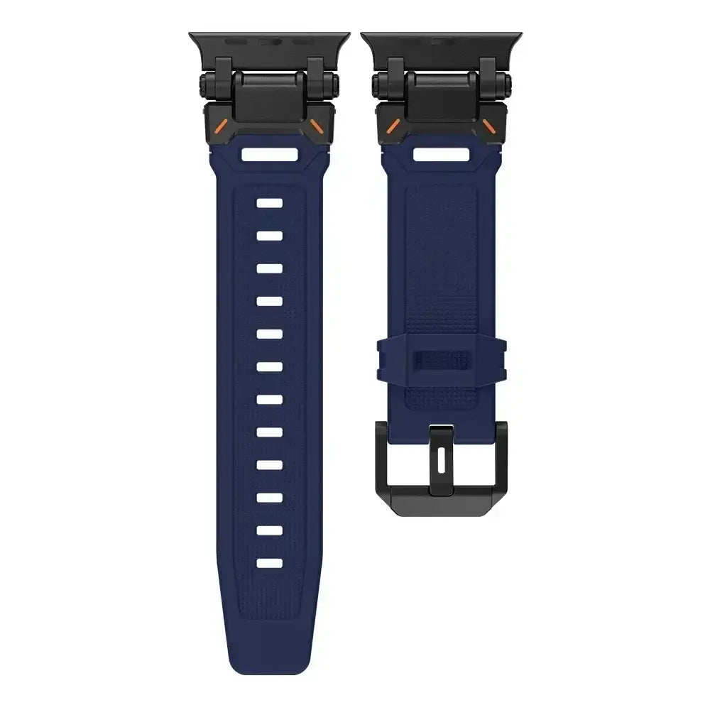 Apple Watch Silicone Metal Band - Premium Durable Strap - SJB-DIAMOND ELITES