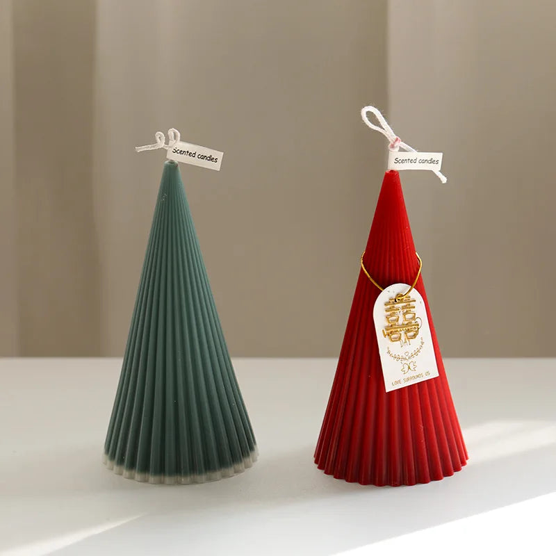 Striped Conical Candle Mold Diy Handmade Aromatherapy Candle Making Tool Home Decor Candle Acrylic Plastic Molds Lootquake LLC
