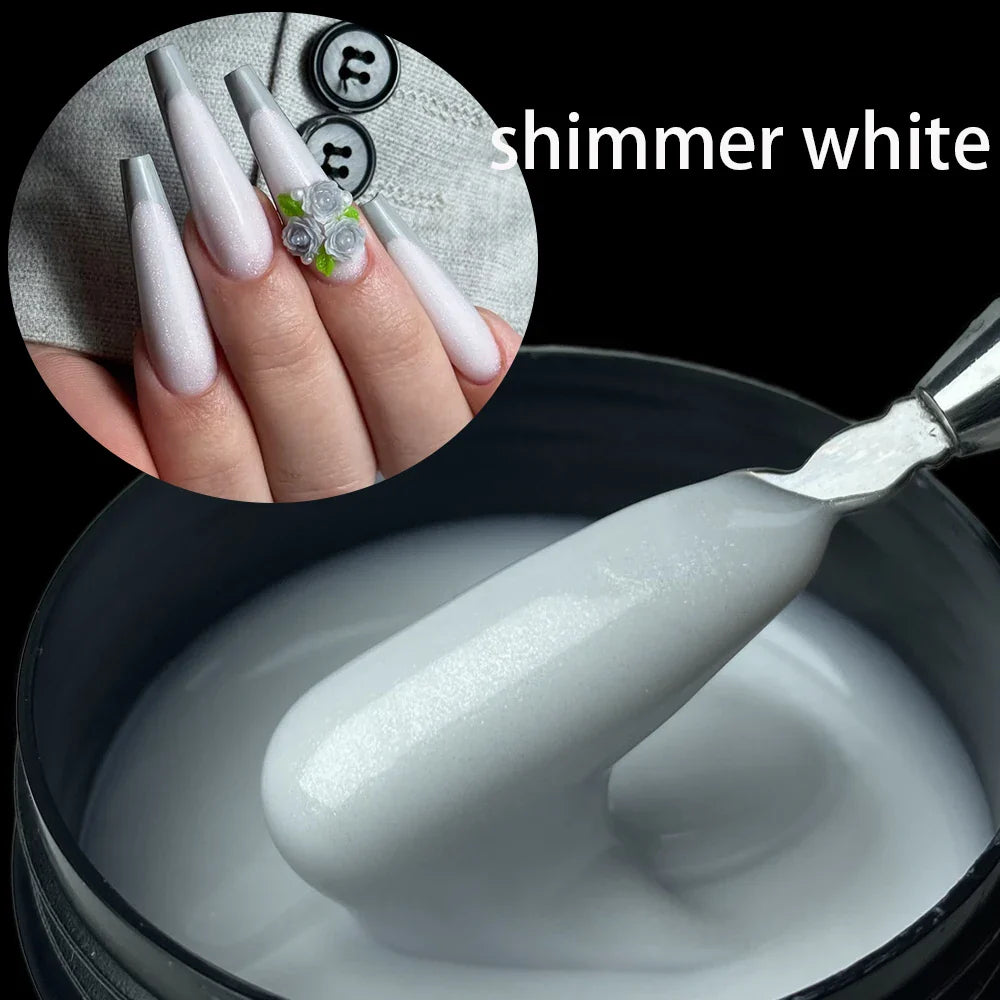 Jillnails 100g Glitter Shimmer Milky Hard Gel Builder Nail for Nails ExtensionsRoyal Blue Pink  UV LED Camouflage  Selfleveling Lootquake LLC