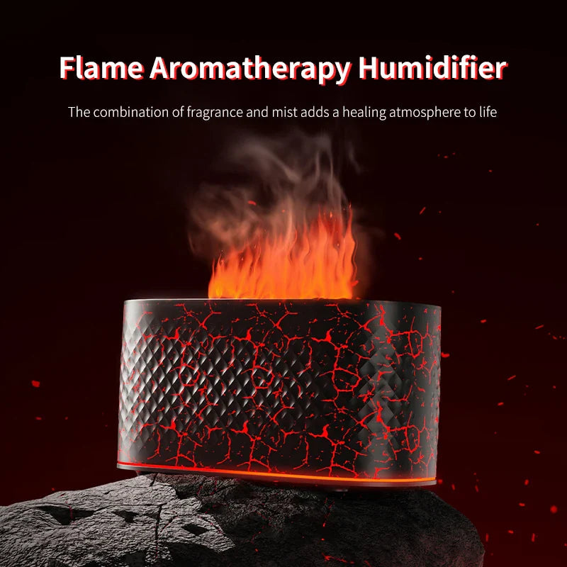 Colorful Simulation Flame Aroma Diffuser Home Hotel Desktop USB Air Humidifier Lootquake LLC