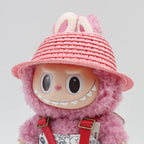 Labubu Hat Open Top Straw Hat Woven Hat Labubu Party Clothing Accessories Countryside Style Labubu Outfit for Sitting Party Lootquake LLC