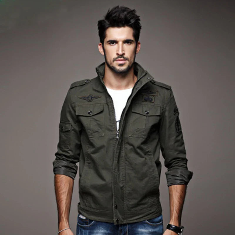 Casual Plus Military Jacket THRIXINE