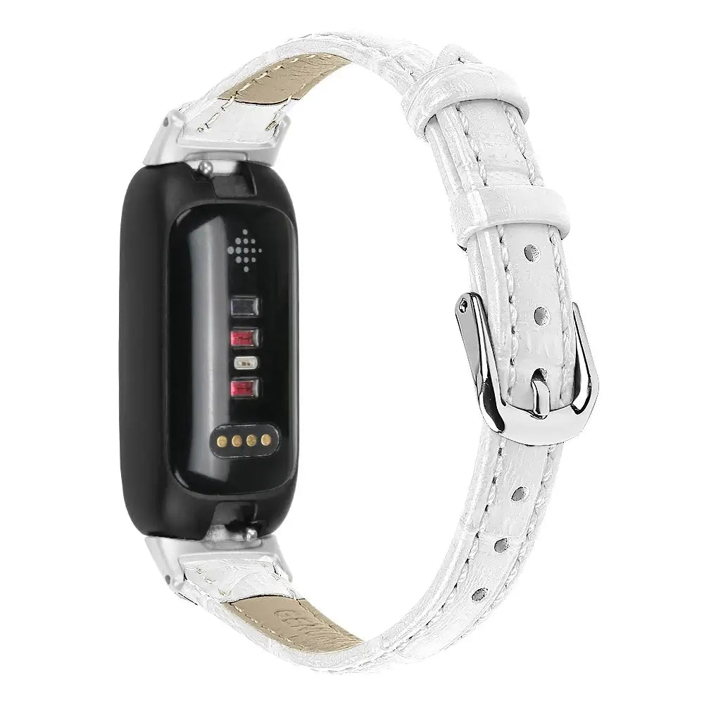 Fitbit Inspire 3 Slim Leather Band – Elegant Minimalist Strap - SJB-DIAMOND ELITES