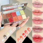 FLORTTE 10-Color Lip Palette Lip Gloss and Lipstick Glossy Moisturizing Pigmented Multifunctional Easy to Apply Lootquake LLC