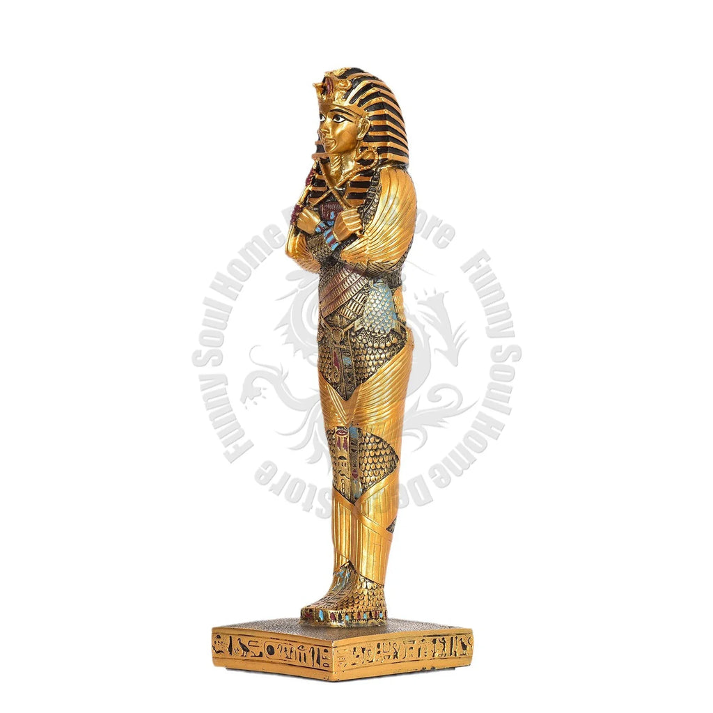 Egyptian Pharaohs＆ Isis God of Life Statue Model Egyptian Pyramid Tourist Souvenir Home Room Office Desk Decoration Accessories