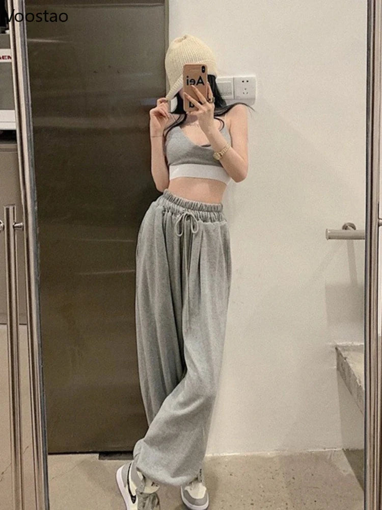 Chic White Ankle Joggers for Women