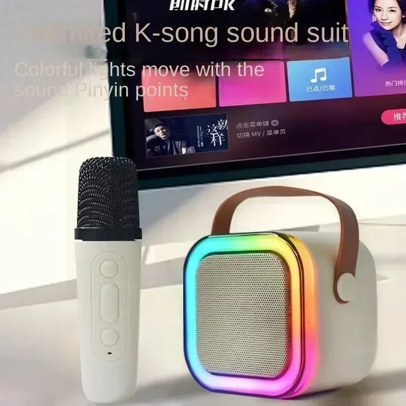 K12 Bluetooth Karaoke Machine Portable  5.3 PA Speaker System with 1-2 Wireless Microphones Home Family Singing Children's Gifts Lootquake LLC