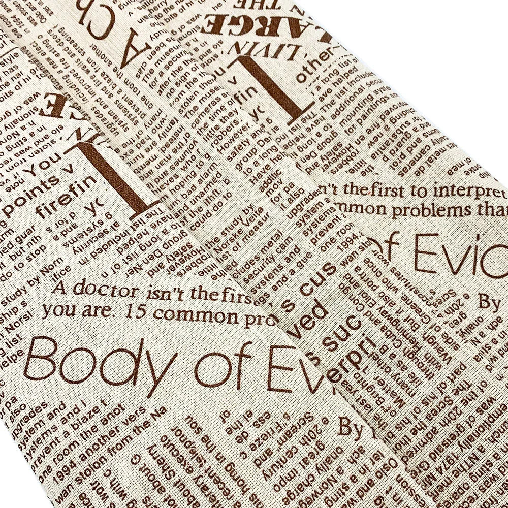 Newspaper Printed Fabric Quilting Cloth Cotton Linen For DIY Sewing Tablecloth Cushion Placemat Storage Bag Handicraft Materials Lootquake LLC