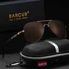BARCUR Sunglasses Retro Chic Men Fashion Oversized Pilot Style Sunglasses with Mirrored TAC Lenses Durable Stainless Steel Frame for Hiking Outdoor Sports and Sun Protection for Summer Stevvex
