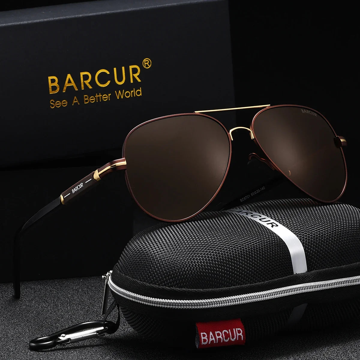 BARCUR Sunglasses Retro Chic Men Fashion Oversized Pilot Style Sunglasses with Mirrored TAC Lenses Durable Stainless Steel Frame for Hiking Outdoor Sports and Sun Protection for Summer Stevvex