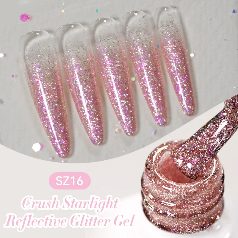BORN PRETTY 10ml Reflective Glitter Gel Nail Polish Carat Mirage Sparkling Color Shine UV LED Soak Off Semi-Permanant Varnish Lootquake LLC