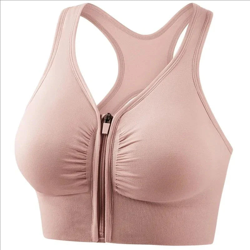 ZipFit Women's Sport Bra - Fashionable Yoga & Gym Top THRIXINE