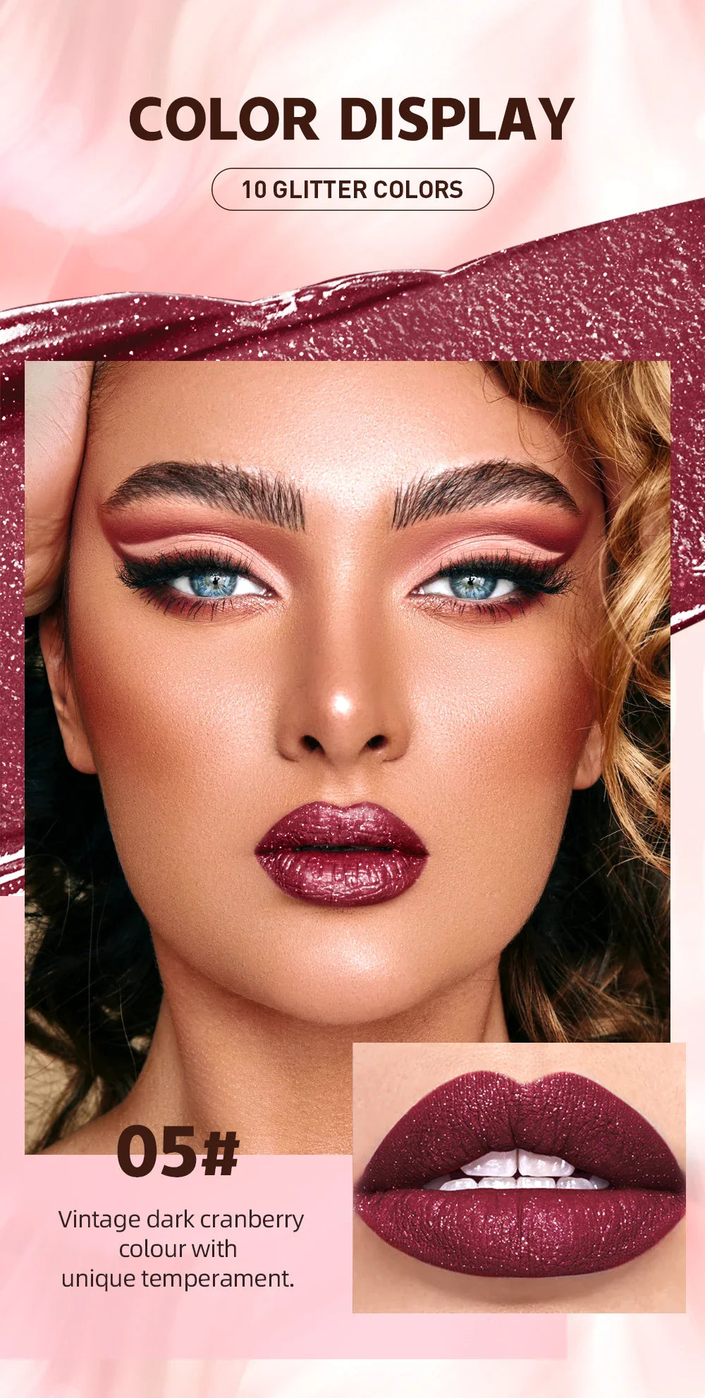 QIBEST Waterproof Diamond Shimmer Glitter Lipgloss Matte Liquid Lipstick Shiny Pearl Lip Glaze Long Lasting LipTint Women Makeup Lootquake LLC