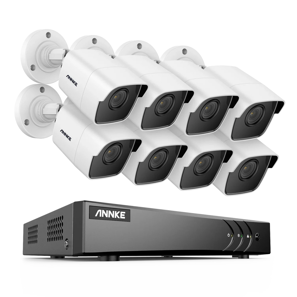 ANNK H.265+ 5MP Lite Ultra HD 8CH DVR CCTV Security System 8PCS Outdoor 5MP EXIR Night Vision Camera  Video Surveillance Kit
