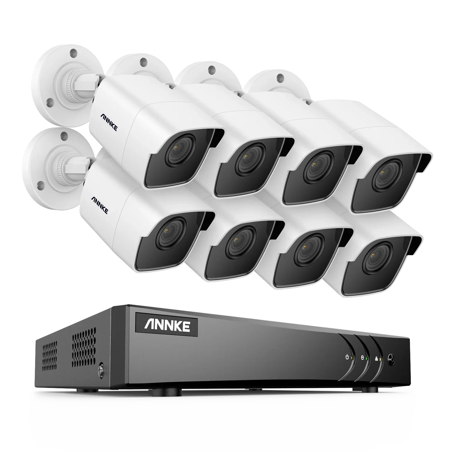 ANNK H.265+ 5MP Lite Ultra HD 8CH DVR CCTV Security System 8PCS Outdoor 5MP EXIR Night Vision Camera  Video Surveillance Kit