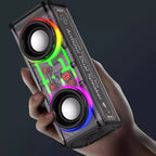 Bluetooth 5.0 Dual Speakers Wireless RGB1800mAh Transparent Mecha Speakers  Light Effect Loudspeaker Bass Subwoofer Mini Speaker Lootquake LLC