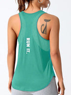 LOVELYX Flow: Women's Unique Letter Yoga-Run Vest THRIXINE