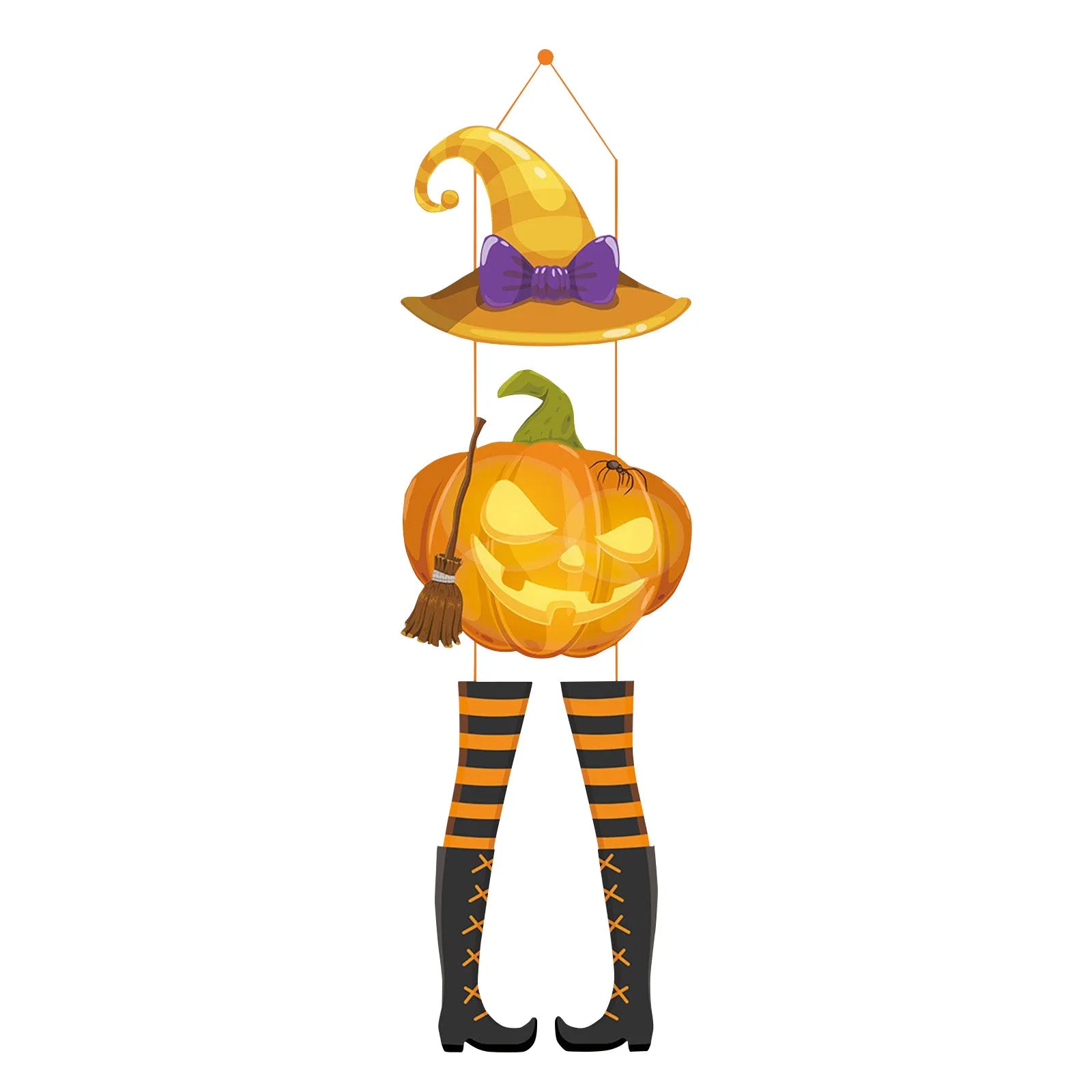 Hanging Scary Pumpkin for Porch Lootquake LLC