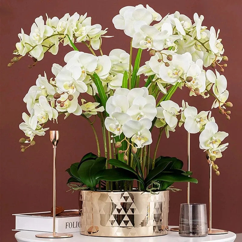 1Pcs Artificial Flowers Bouquet Butterfly Orchid Fake Flowers Phalaenopsis for Home Decor Garden Wedding Decoration Accessories Lootquake LLC