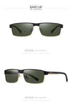BARCUR Sunglasses Men’s Original Rectangle Fashionable Business Sunglasses – Polarized UV400 Protection for Driving Hiking Sports and Casual Wear – Trendy Fashion Shades Oculos De Sol with Anti-Reflective TAC Lenses