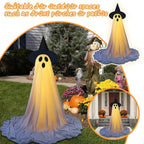 Lighted Spooky Ghost Decor Scary Standing Ghost with LED String Lights Home Porch Garden Yard Lawn Party Halloween Decorations Lootquake LLC