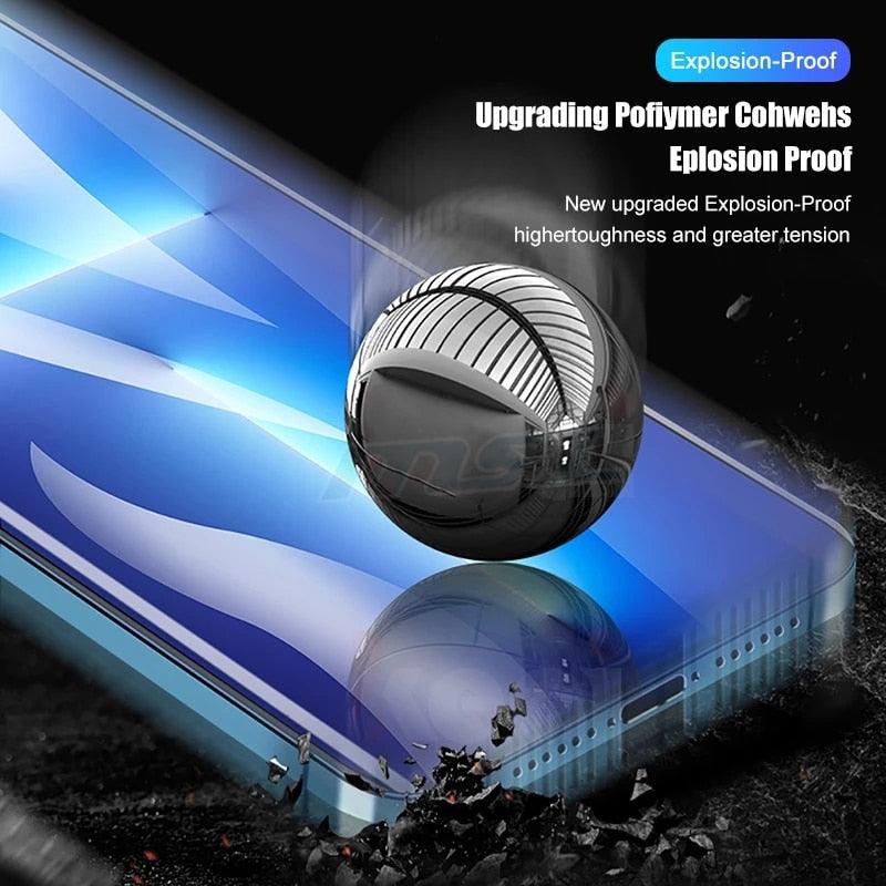 4PCS Film For iPhone 13 12 11 14 Pro Max Full Cover Screen Protector For iPhone X XR XS Max 6 7 8 14 Plus SE Not Glass Anti-Scratch Shockproof Protection Screen Cover Shield Stevvex