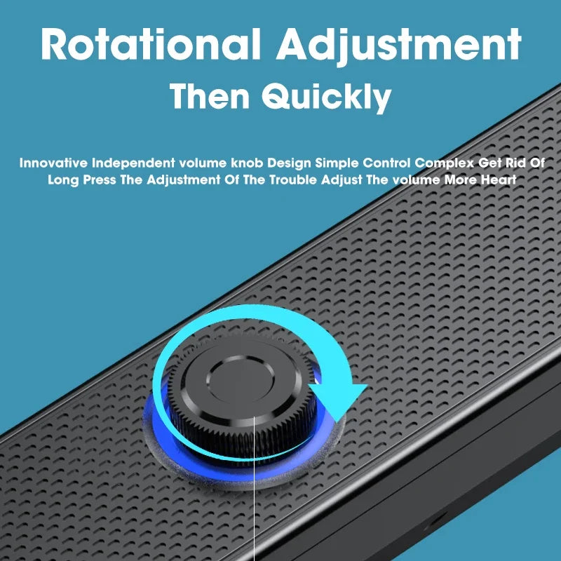 Salange Bluetooth Speaker USB Wired 3.5mm Port Sound Bar for PC Game Console Smartphone Laptop Tablet Black Desk Set Long Lootquake LLC