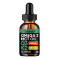 Vitamin D3 K2 Drops, Vitamin D Liquid 5000 IU with Omega 3 & MCT Oil,  Non-GMO for Immune Support Dietary Supplement, 60 Ml