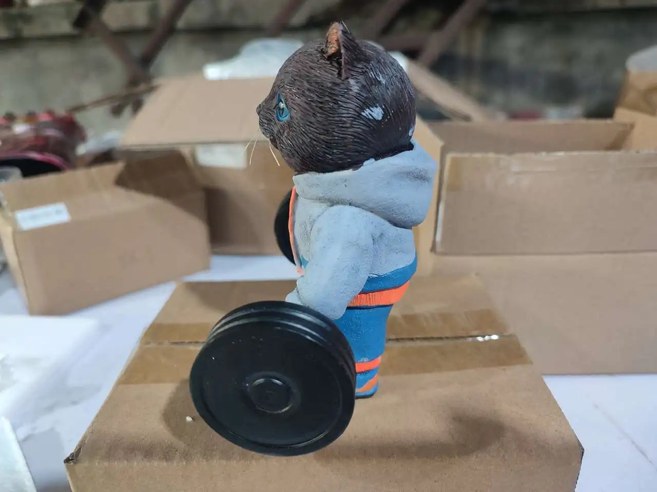 Cute Fitness Cat Sculpture. Cute Fitness Cat Sculpture Home Decor  Desk Decor Lootquake LLC
