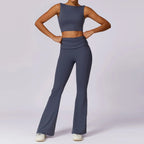 Elevate Activewear: Seamless Leggings & Top Set THRIXINE