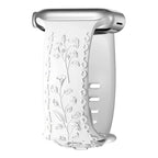 Apple Watch Silicone Band - Floral Engraved - Stylish Design - SJB-DIAMOND ELITES