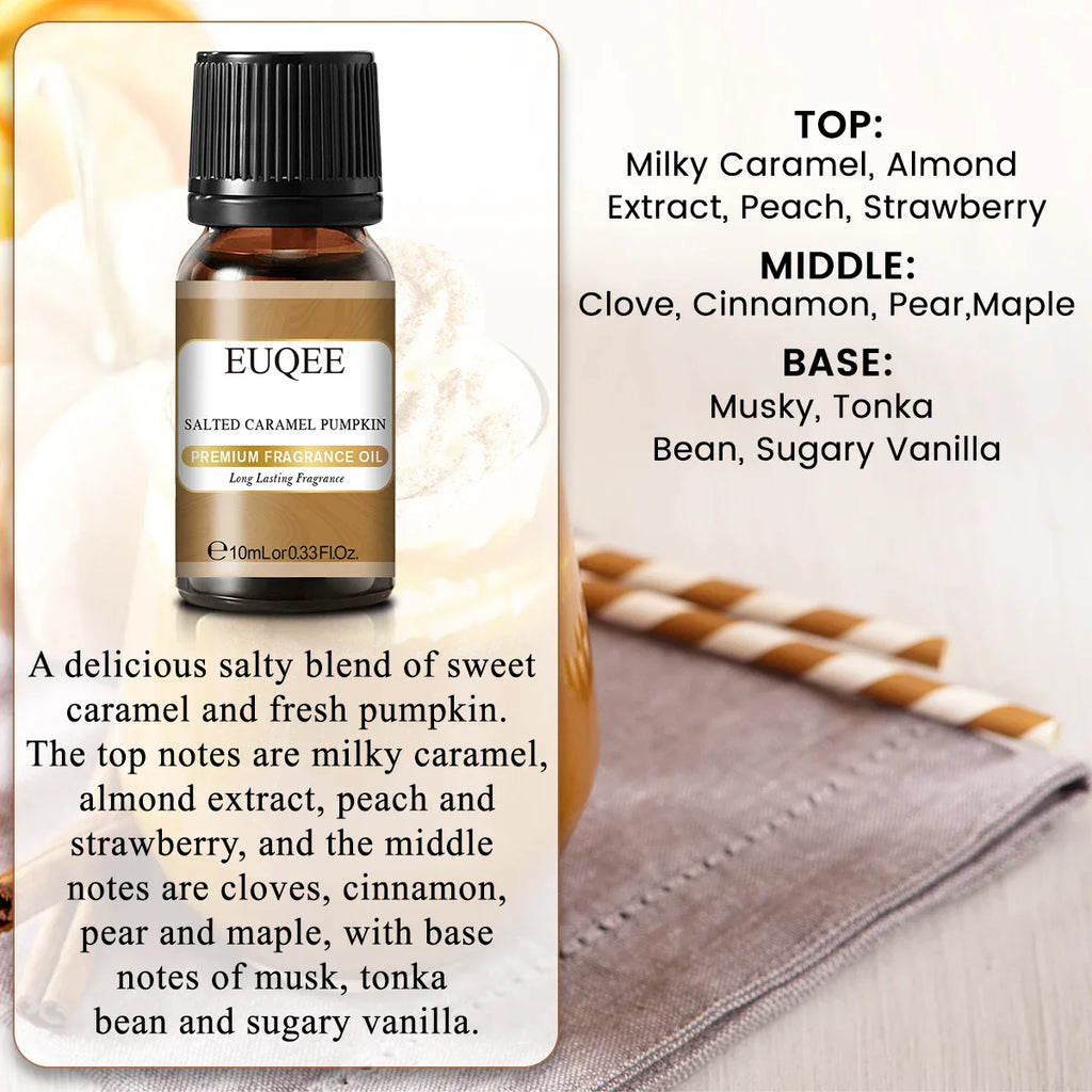 EUQEE 10ml Woody Fruit Fragrance Oil For Humidifier DIY Soap Candle Making Cedarwood Forest Pine Pumpkin Pie Coconut Pineapple Lootquake LLC