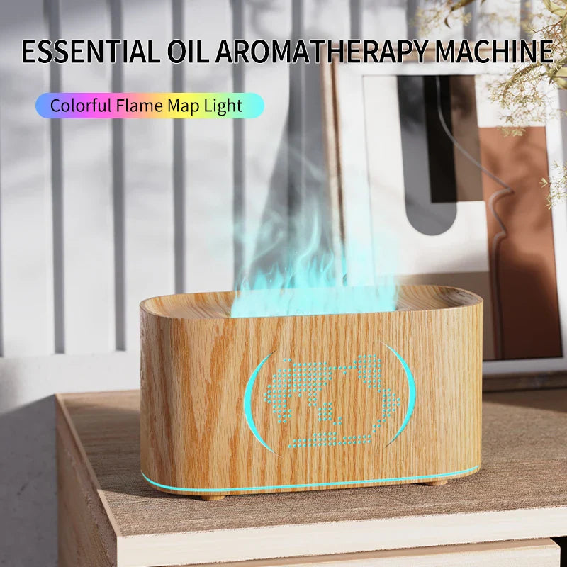 Map Humidifier Colorful Gradient Flame Aroma Diffuser Home Hotel Desktop USB Air Humidification Lootquake LLC