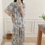 Sleepwear Women's Clothing Summer Blouse Cotton Silk New Thin Home Loose Casual Comfortable Premium Soft Simple  National Style Lootquake LLC