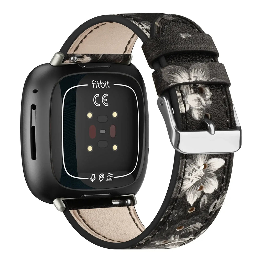 Fitbit Versa & Sense Leather Band - Stylish Durable Design - SJB-DIAMOND ELITES