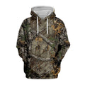 2024 Four Seasons Maple Leaf Camouflage 3D Sports Shirt Men's Fishing Outdoor Camping Hunting Clothing Jacket Men's Hoodie Pi-Mart