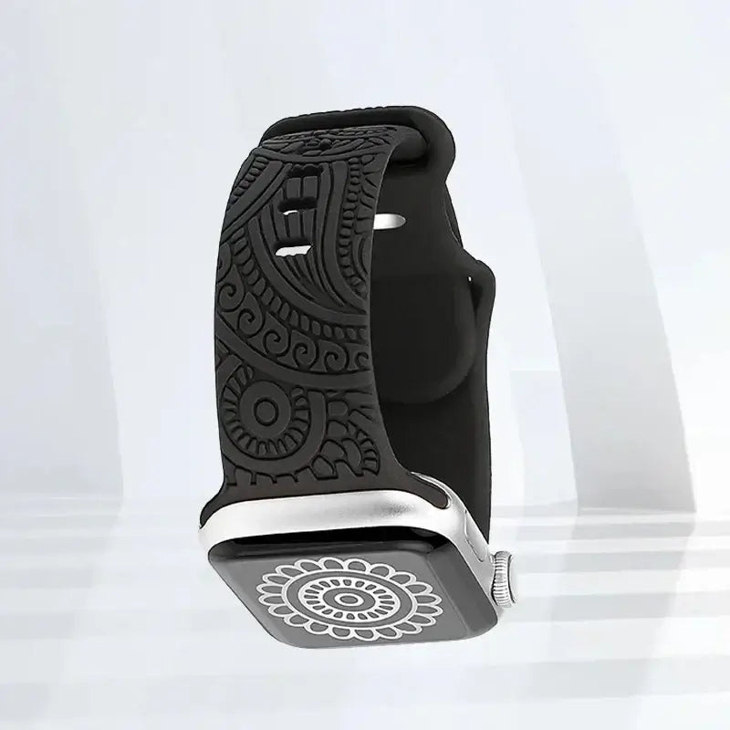 Apple Watch Silicone Strap - Stylish, Engraved Design - SJB-DIAMOND ELITES
