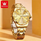 OLEVS Original Fashionable Men's Quartz Watch Top Luxury Brand Waterproof Stainless Steel Diamond Date Week Men's Business Watch