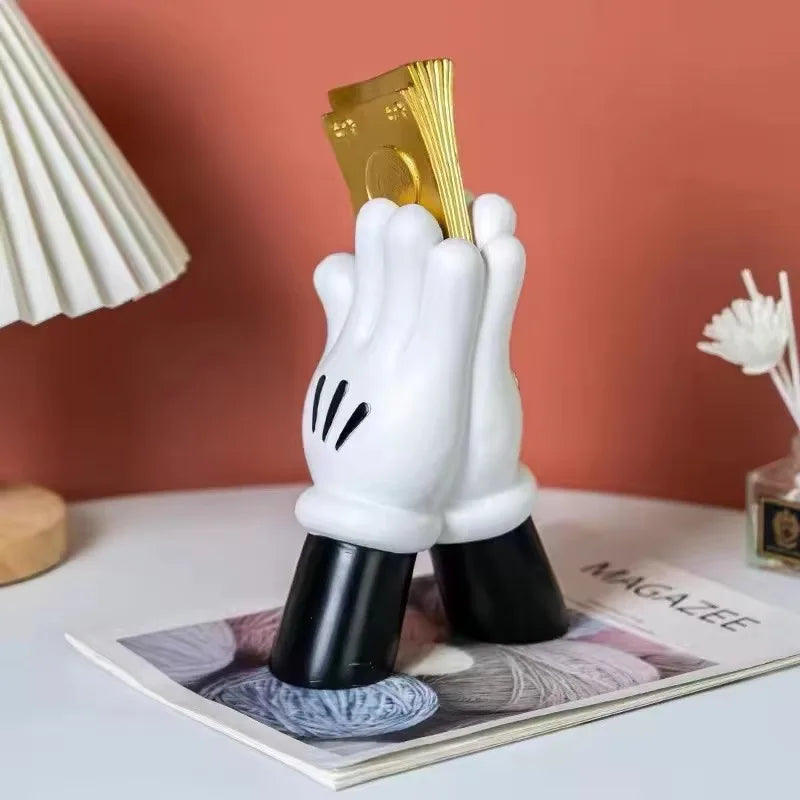 Aesthetic Hand Figurines Worship Money Creative Resin Sculpture Art Hand Statue Luxury Livingroom Decoration Desk Accessories Lootquake LLC