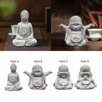 Buddha Statue Hand Carved Buddhism Decorative Figurine Buddha Sculpture for Living Room Home Shop Tabletop Indoor Outdoor Lootquake LLC