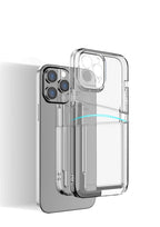 Transparent Shockproof Dual Card Slot Holder Phone Case For iPhone 13 12 11 Pro Max XR X XS Max 7 8 Plus 14Pro Wallet Transparent Soft Cover Card Storage Bumper Case For iPhone Stevvex