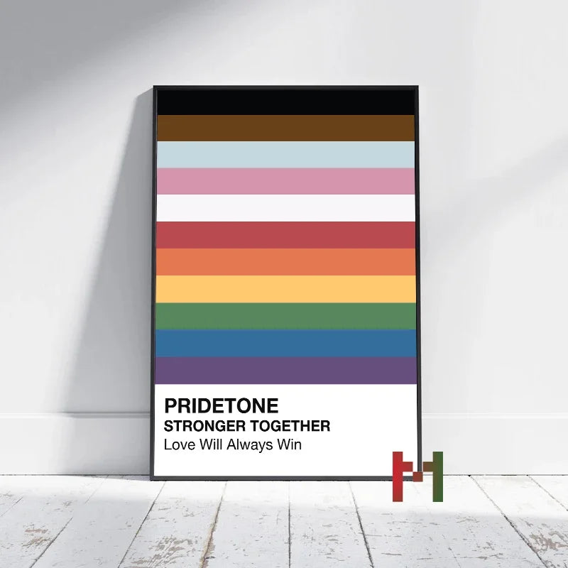 Abstract Pride Art Canvas Print Wall Decor LGBT Home Art Pi-Mart