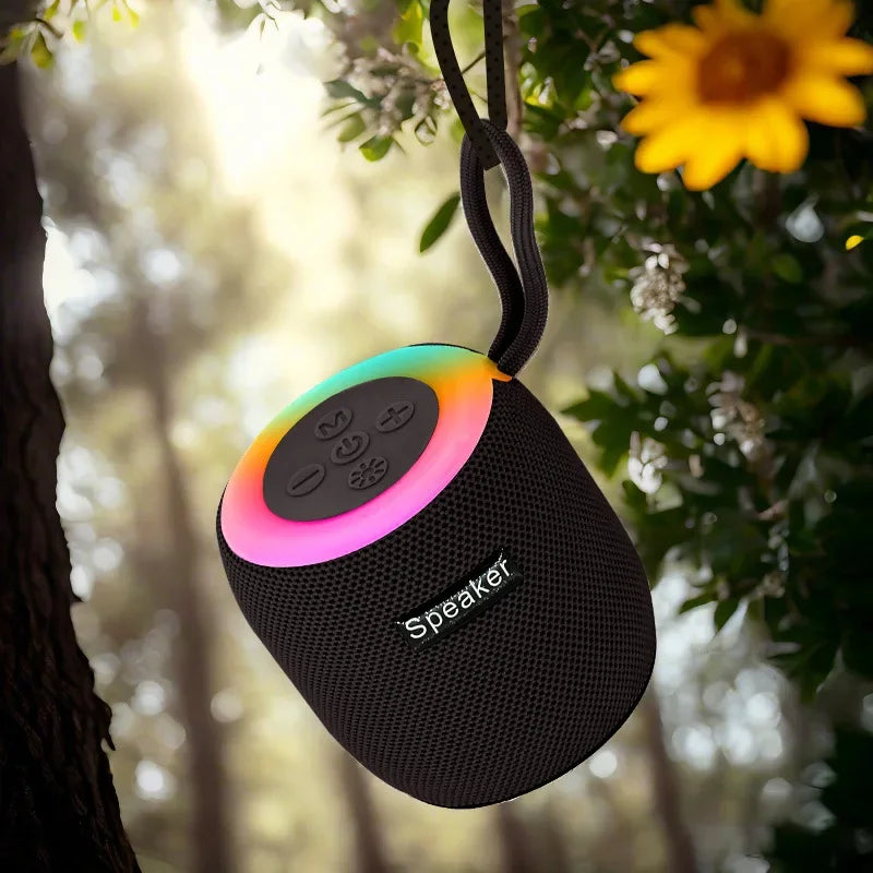 Outdoor portable wireless Bluetooth speaker, subwoofer, car and home with colorful lights, atmospheric small mini speaker Lootquake LLC