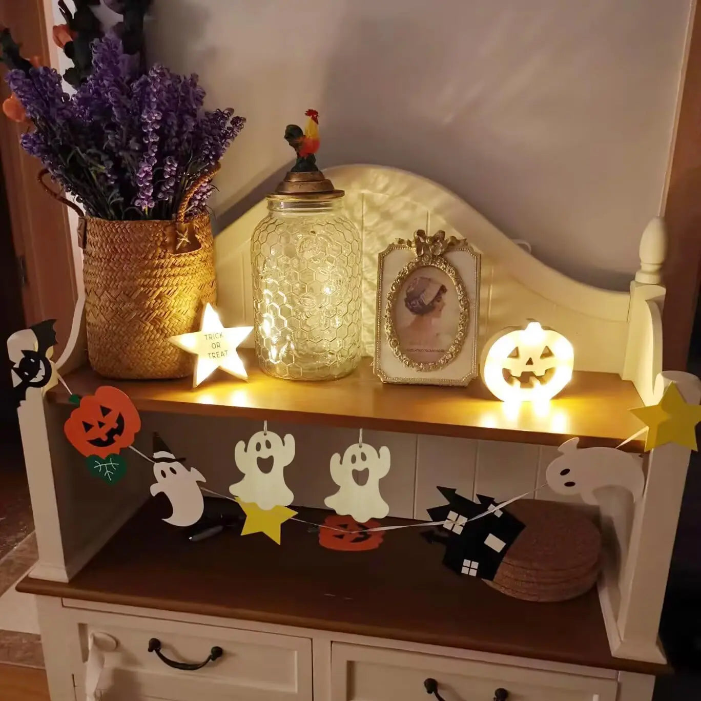 Halloween Wooden Ghost Cutouts Unfinished DIY Craft Hanging Ornaments Gift Tags for Home Party Decoration Ghost Theme Decor Lootquake LLC