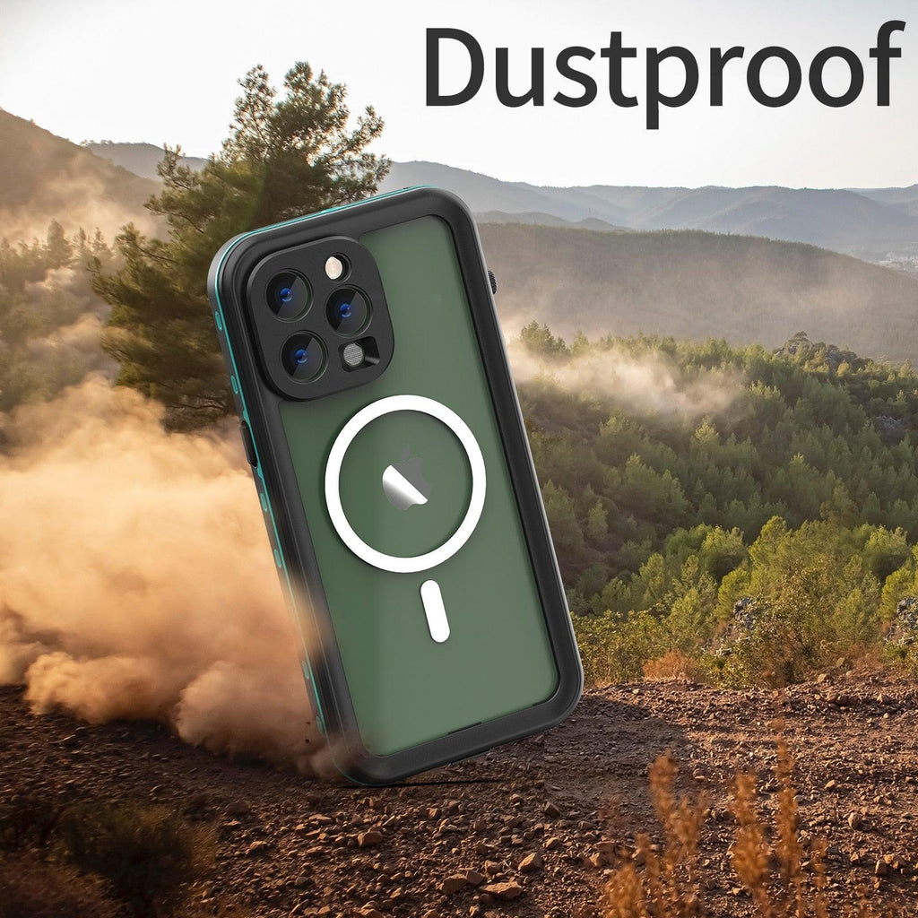 Waterproof Case For iPhone 14 Pro Max 14 Pro iPhone 13 Pro Max Protector Full Body Protective Dustproof Magnetic Phone Case Waterproof 360 Degree All-Round Protection with Built-in Screen Protector Outdoor Transparent  Shockproof Case Stevvex